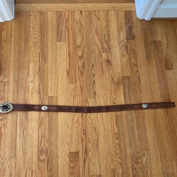 Leegin Vintage “Silver Creek Collection” Leather Belt Made in USA - Picture 12 of 13